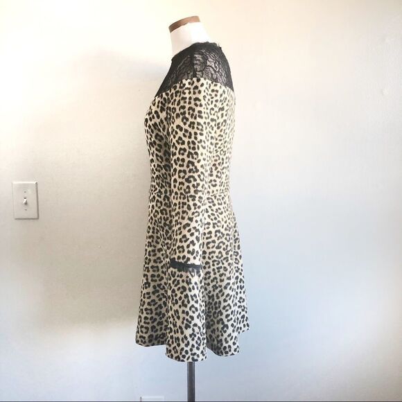 Zara Cheetah print fit & flare midi dress Preowned - Picture 4 of 7